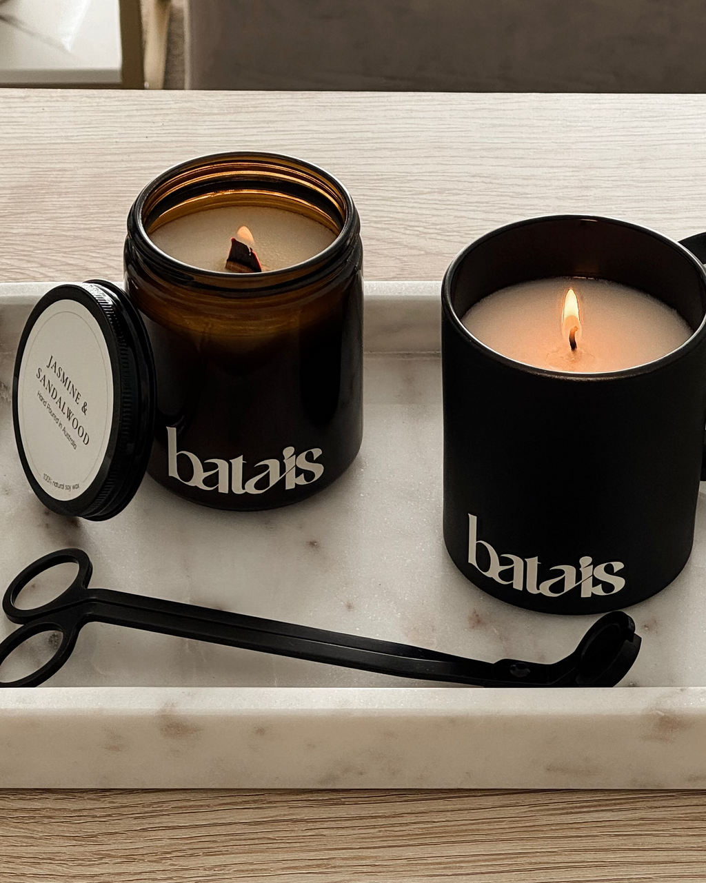 Jasmine and Sandalwood Scented Candle - 180g