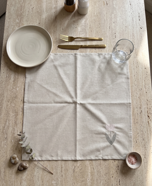 Embroidery Napkin Tulip (set of 4)