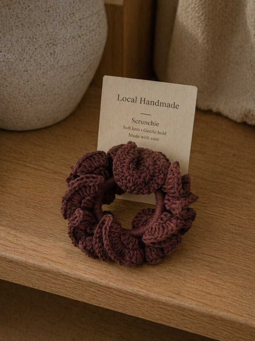 The Batais Scrunchie - Brown